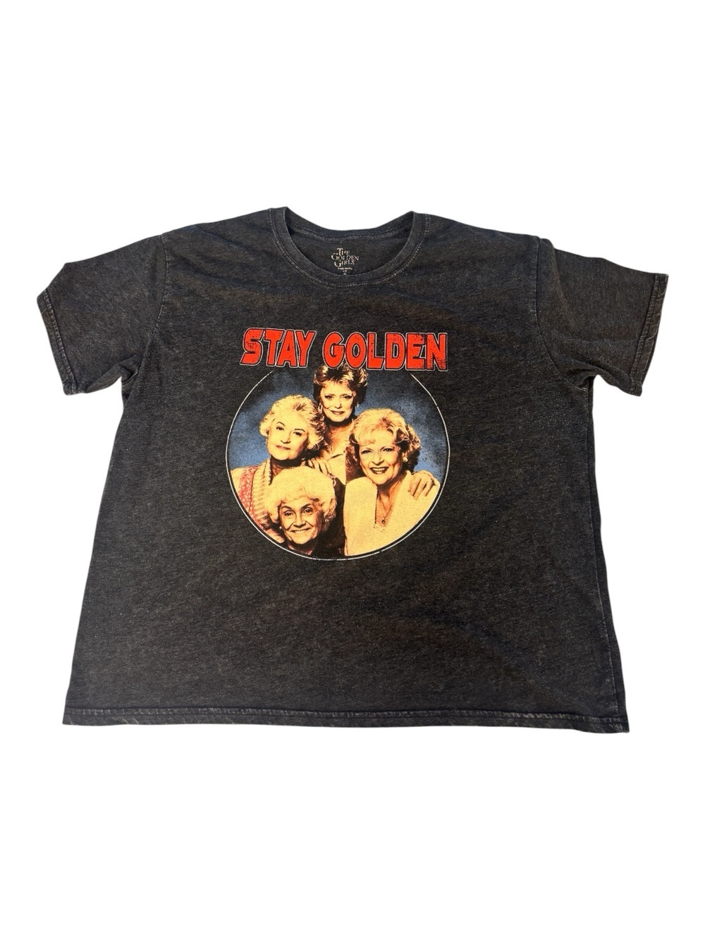 Stay Golden Vintage Graphic Tee - Black